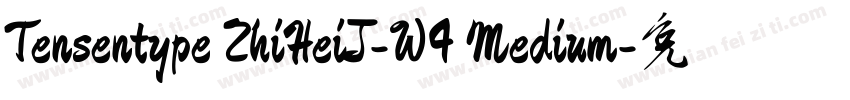 Tensentype ZhiHeiJ-W4 Medium字体转换